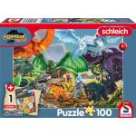 Schmidt Spiele - Puzzle Creatures - Battle for the Super Crystal - 100 piese