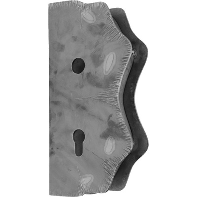 Kazetová sestava pro branku 250x95x40mm, otvor pro kliku ø 20mm, na profil 40x40mm, zdobená, pro zámek ZM90/80