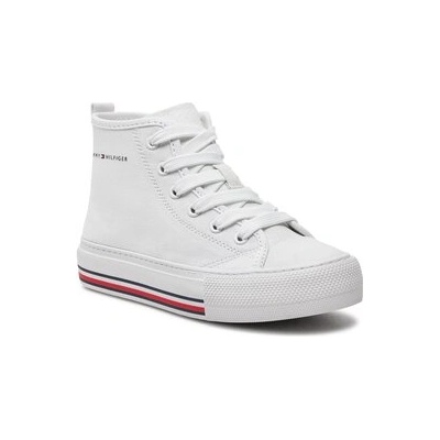 Tommy Hilfiger Кецове High Top Lace-Up Sneaker T3A9-33188-1687 M Бял (High Top Lace-Up Sneaker T3A9-33188-1687 M)