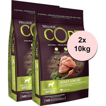 Wellness Core M/L Breed Healthy Weight Turkey Recipe 2 x 10 кг