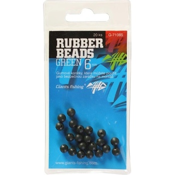 Giants Fishing Gumové kuličky Rubber Beads Transparent Green 5mm 20ks