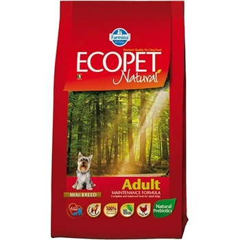 Ecopet Natural Natural Mini Adult екструдирана храна за кучета от малки породи - 2.5кг