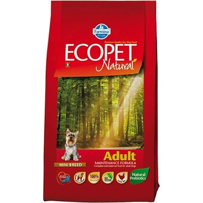 Ecopet Natural Mini Adult екструдирана храна за кучета от малки породи - 2.5кг