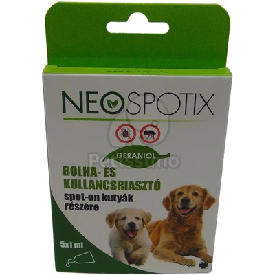 Neospotix spot on против бълхи и кърлежи за кучета 5 x 1 мл - срок на годност: 14.12. 2023
