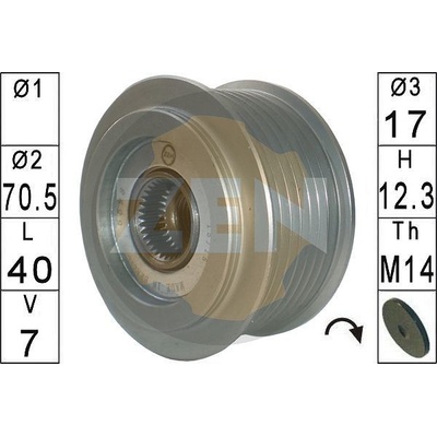 Voľnobeżka alternátora ERA ZN5598