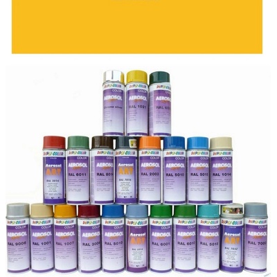 Dupli color Aerosol-Art rýchloschnúci akrylát v spreji - RAL 1021 - žltá horčičná - 400 ml