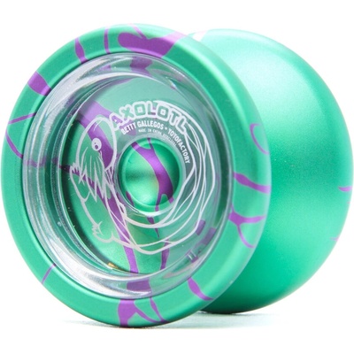 YoYoFactory YoYo Axolotl Metal GREEN-PURPLE SPLASH