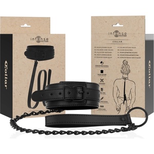 Intense Fetish Vegan Leather Collar Black