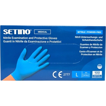 Setino Медицински нитрилни ръкавици Nitrile Gloves, L, 100 бр