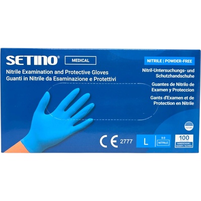 Setino Медицински нитрилни ръкавици Nitrile Gloves, L, 100 бр
