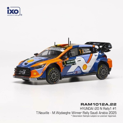 Hyundai i20 N Rally1 Rally Saudi Arabia 2025 1 Neuville WydaegheIXO 1:43