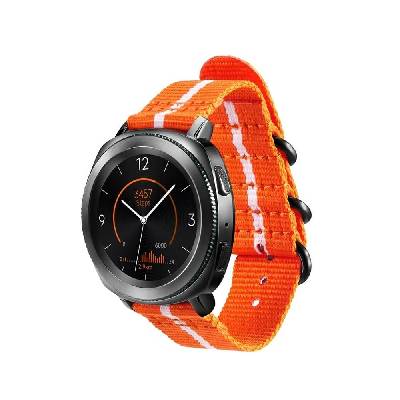 GP-R600BREECAG Premium Nato - оригинална каишка за Samsung Gear Sport и Watch Active (20мм) (оранжев)