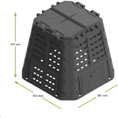 VEN MULTI 480l černý 90 x 90 x 80 cm 109021