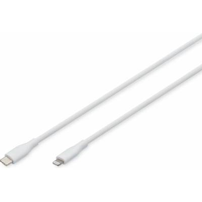 Digitus AK-600110-005-W Silikónový napájací USB-C na Lightning USB 2.0 60W MFI 0,5m bílý