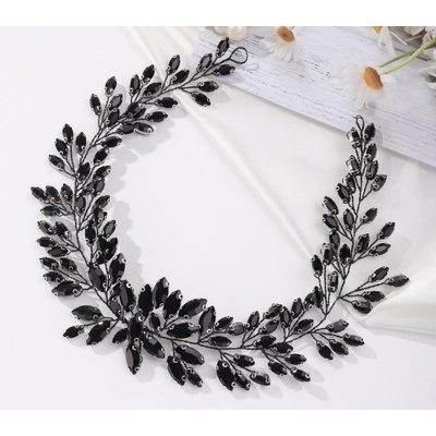 Naishide Jewelry Ozdoba do vlasů s černými kamínky