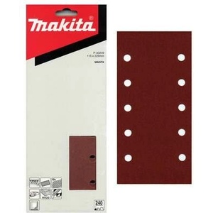 Makita Шлайф хартия MAKITA с велкро закрепване 115x229 мм 10 отвора K60, 10 бр. P-33180 (P-33180)