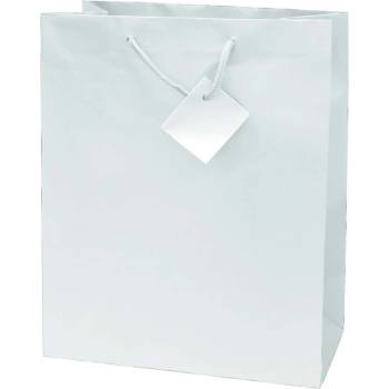 EUROCOM Подаръчна торбичка Mat Jumbo, 33x45.7x10.2cm, бяла (25413-А-БЯЛ)
