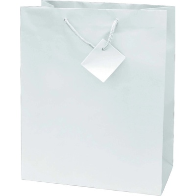 EUROCOM Подаръчна торбичка Mat Jumbo, 33x45.7x10.2cm, бяла (25413-А-БЯЛ)