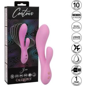 CalExotics Двоен розов масажор California Exotics Contour Zoie