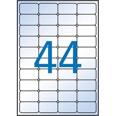 APLI Етикет, 48, 5x25, 4 мм, полиестер, заоблени ъгли, APLI, прозрачен, 440 етикета в опаковка 10050 (10050)