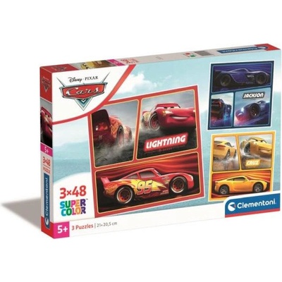 Clementoni SuperColor štvorec Cars Cars 3x48 dielov