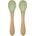 Lorelli Силиконови лъжички с бамбук Lorelli - Natural, 2 броя, Fresh Green (10230680004)