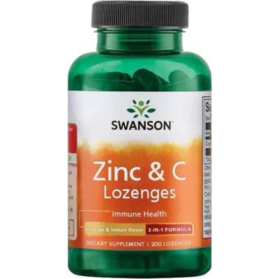 Swanson Zinc & C, 200 подсладени таблетки, Swanson (SW840)