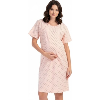 Бебешко розова нощница за кърмене с точки