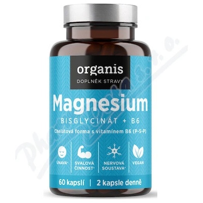Organis Magnesium Bisglycinát+B6 60 kapsúl