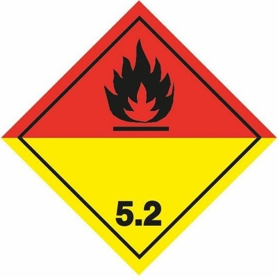 Značka ADR č. 5.2, magnetická fólie 1,5 mm (25 x 25 cm)