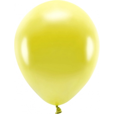 PARTYDECO Sada 10 žlutých metalických balónků 30 cm