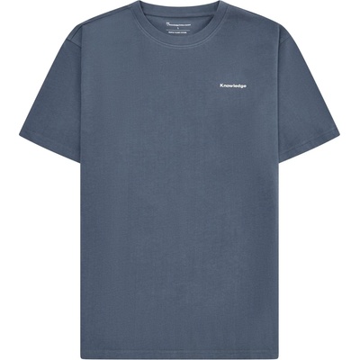 KnowledgeCotton Apparel Мъжка тениска KnowledgeCotton Apparel Regenerative Organic Cotton Back Print T-Shirt - Vintage Indigo - размер XXL (216-8558-0215)