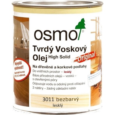 Osmo 3011 Tvrdý voskový olej Original 0,75 l Bezfarebný lesklý