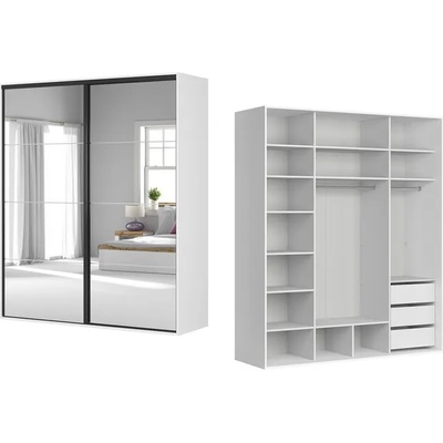 BRW Гардероб flex - 201*66*240 (f57-szafa_zestaw_90-bi/sz)