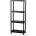 Smart storage СТЕЛАЖ PVC SMART STORAGE 136x60x30 4 РАФТА 20кг НА РАФТ ЧЕРЕН (1806030420PLBK)