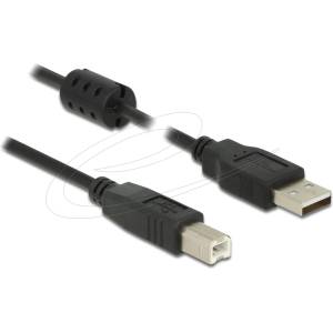 Delock Кабел Delock USB-A към USB-B, 1.0m, черен (84895) - privantex
