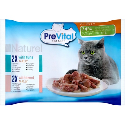 Prevital Fillet tuňák a pstruh jelly 4 x 85 g