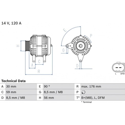 Generátor BOSCH 0 986 042 830 (0986042830)