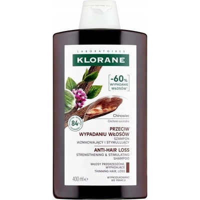 Klorane posilňujúci šampón s chinínom a bio plesnivcom 2 x 400ml