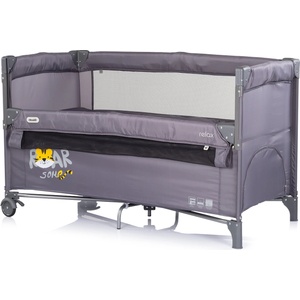 Chipolino Бебешка кошара с падаща страна Chipolino - Релакс, тигър, тъмносива (KOSIRE266CH) - baby