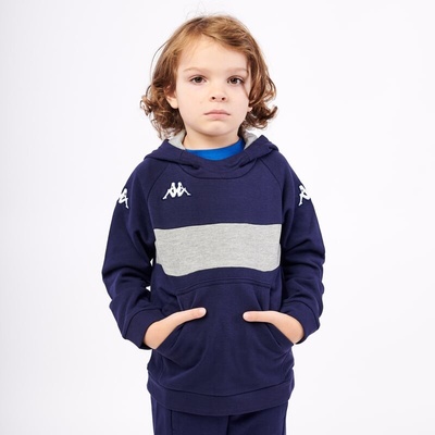 Kappa 4soccer Daccio mikina jr tmavě modrá/šedá
