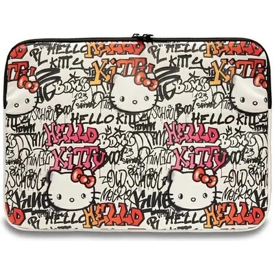 Hello Kitty Чанта за лаптоп Hello Kitty PU Metal Logo, 14", бежова (3666339190415)