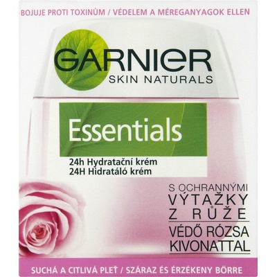 Garnier Essentials 24h hydratačný krém s ochrannými výtažky z růže 50 ml