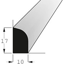 Lišta rohová vnitřní borovice 17x10mm, délka 200cm