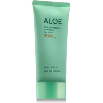 Holika Holika Aloe CICA Waterproof Sunscreen SPF50+ водоустойчив слънцезащитен крем 100 ml унисекс