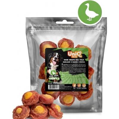 Uniq Pets Dog Snacks Handcraft Duck Wraps Egg Yolk лакомства за кучета с патешко и яйчен жълтък, 250 g