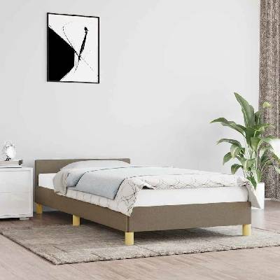 zahrada-XL 347387 Rám postele s čelem bez matrace taupe textil