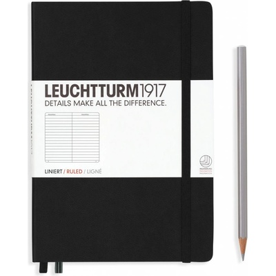 Leuchtturm1917 Zápisník Black Medium A5 linkovaný