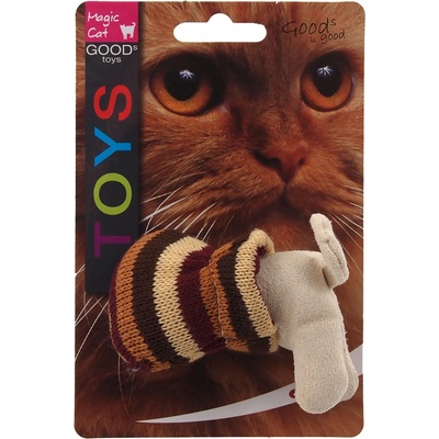 Magic Cat hračka kočka v pytli s catnipem mix 9 cm
