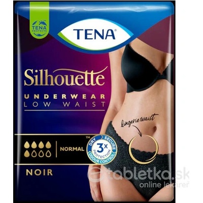 TENA Silhouette Plus Low Waist Black M inkontinenčné nohavičky 12 ks